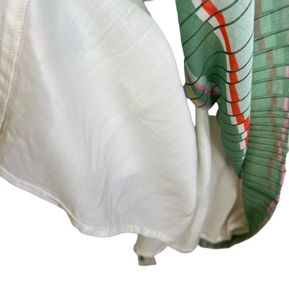 See By Chloe Pleated Striped Dress With Tassle Tie, Size 8 - Picture 8 of 13